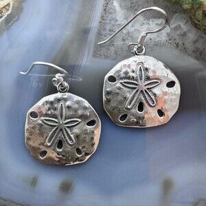 Sterling Silver Sea Star Shell Dangle Earrings For Women